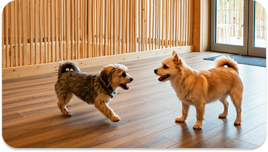 Dog in room